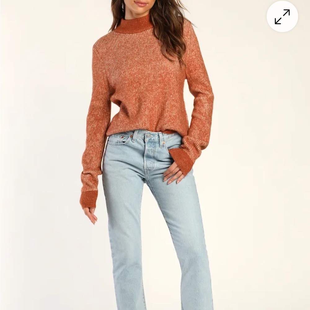 Lulu’s Cozy Rust Sweater for Women - Picture 2 of 7